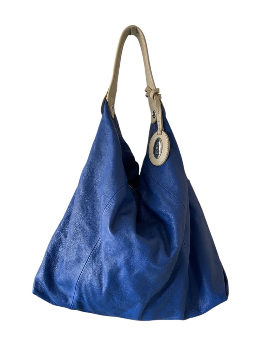 Blue Leather Hobo Shoulder Bag by Furla